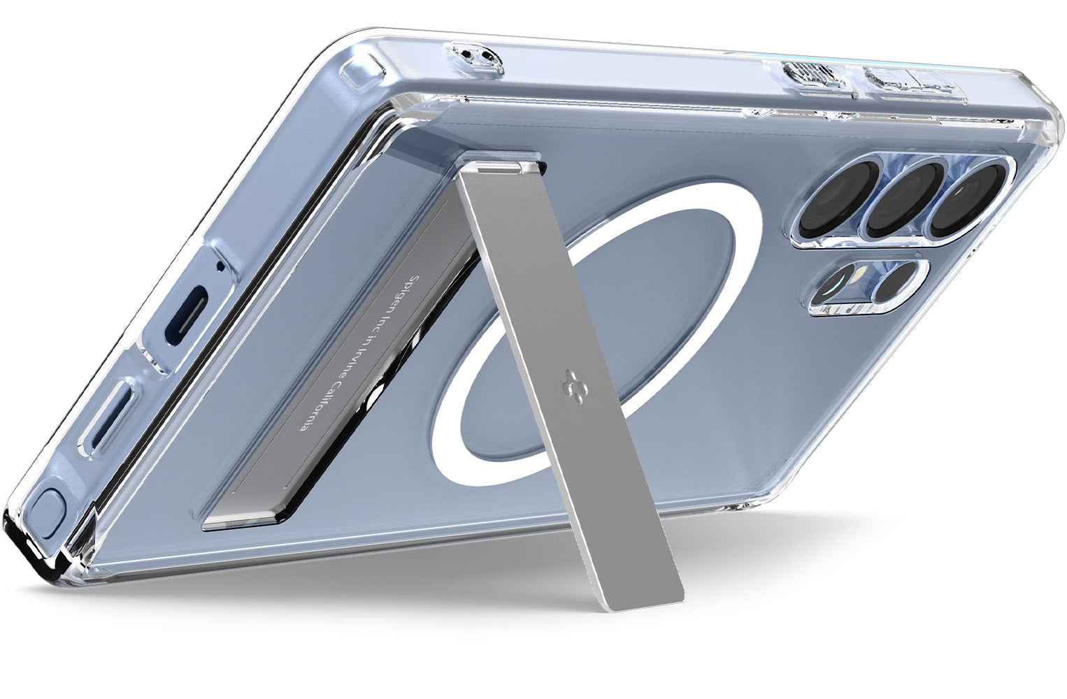 Handyhülle für Galaxy S25 Ultra, Spigen Ultra Hybrid S Mag mit MagSafe, Transparent-Weiß