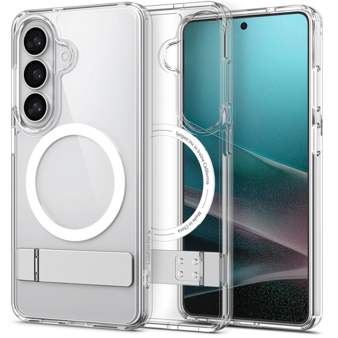 Handyhülle für Galaxy S26, Spigen Ultra Hybrid S Mag mit MagSafe, Transparent-Weiß