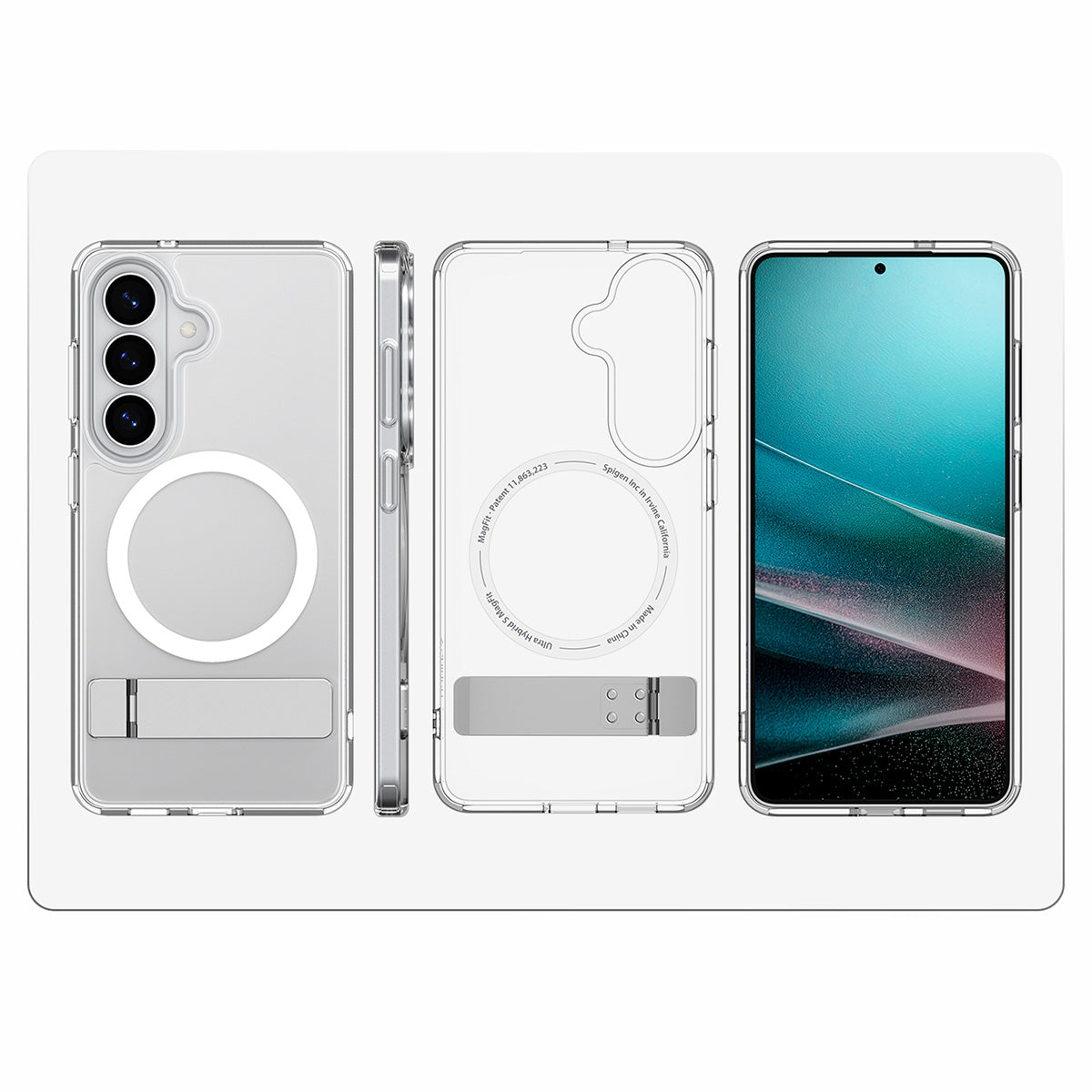 Handyhülle für Galaxy S26 Plus, Spigen Ultra Hybrid S Mag mit MagSafe, Transparent-Weiß