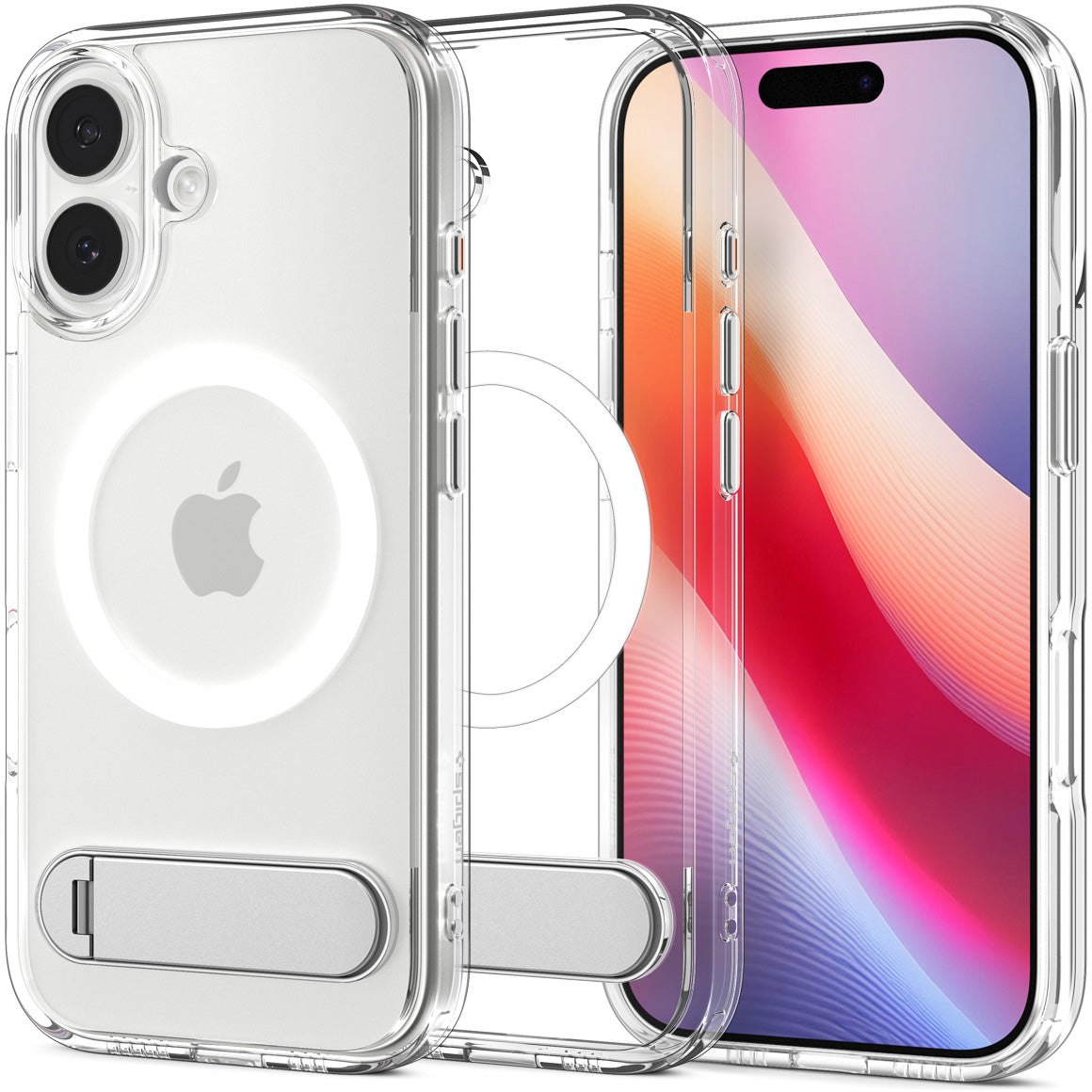 Handyhülle für iPhone 17, Spigen Ultra Hybrid S Mag mit MagSafe, Transparent-Weiß