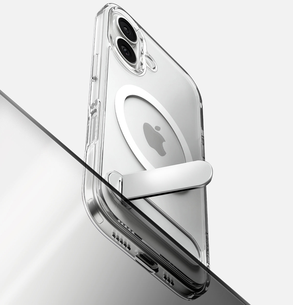 Handyhülle für iPhone 17, Spigen Ultra Hybrid S Mag mit MagSafe, Transparent-Weiß