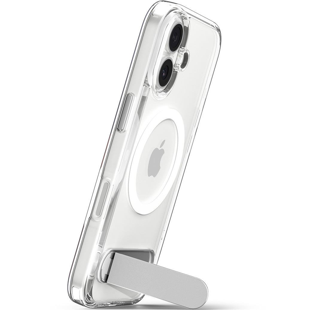 Handyhülle für iPhone 17, Spigen Ultra Hybrid S Mag mit MagSafe, Transparent-Weiß