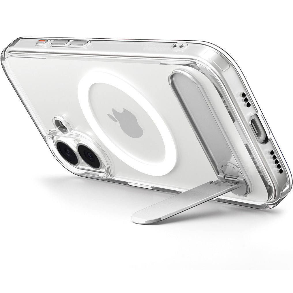 Handyhülle für iPhone 17, Spigen Ultra Hybrid S Mag mit MagSafe, Transparent-Weiß