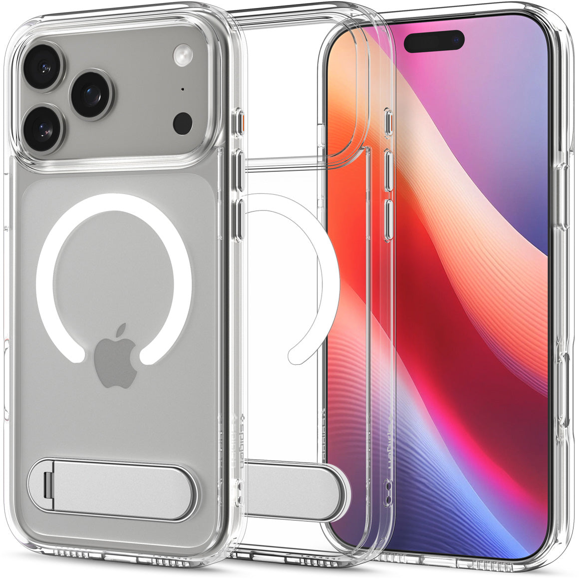 Handyhülle für iPhone 17 Pro Max, Spigen Ultra Hybrid S Mag mit MagSafe, Transparent-Weiß