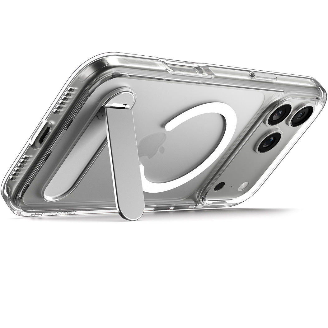 Handyhülle für iPhone 17 Pro Max, Spigen Ultra Hybrid S Mag mit MagSafe, Transparent-Weiß