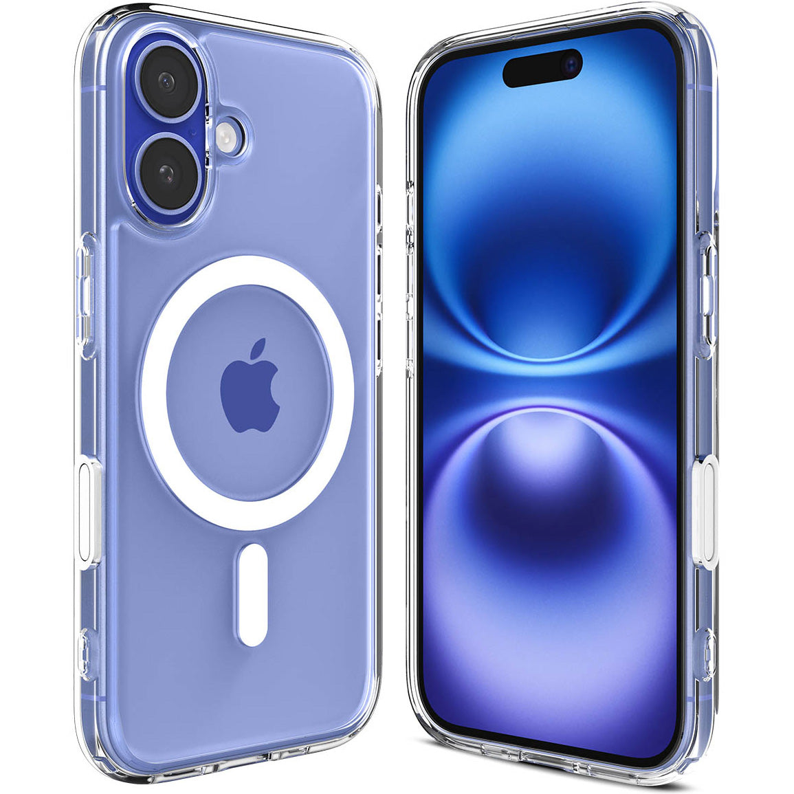 Handyhülle für iPhone 16, Spigen Ultra Hybrid T Mag (CC) mit MagSafe, Transparent-Weiß