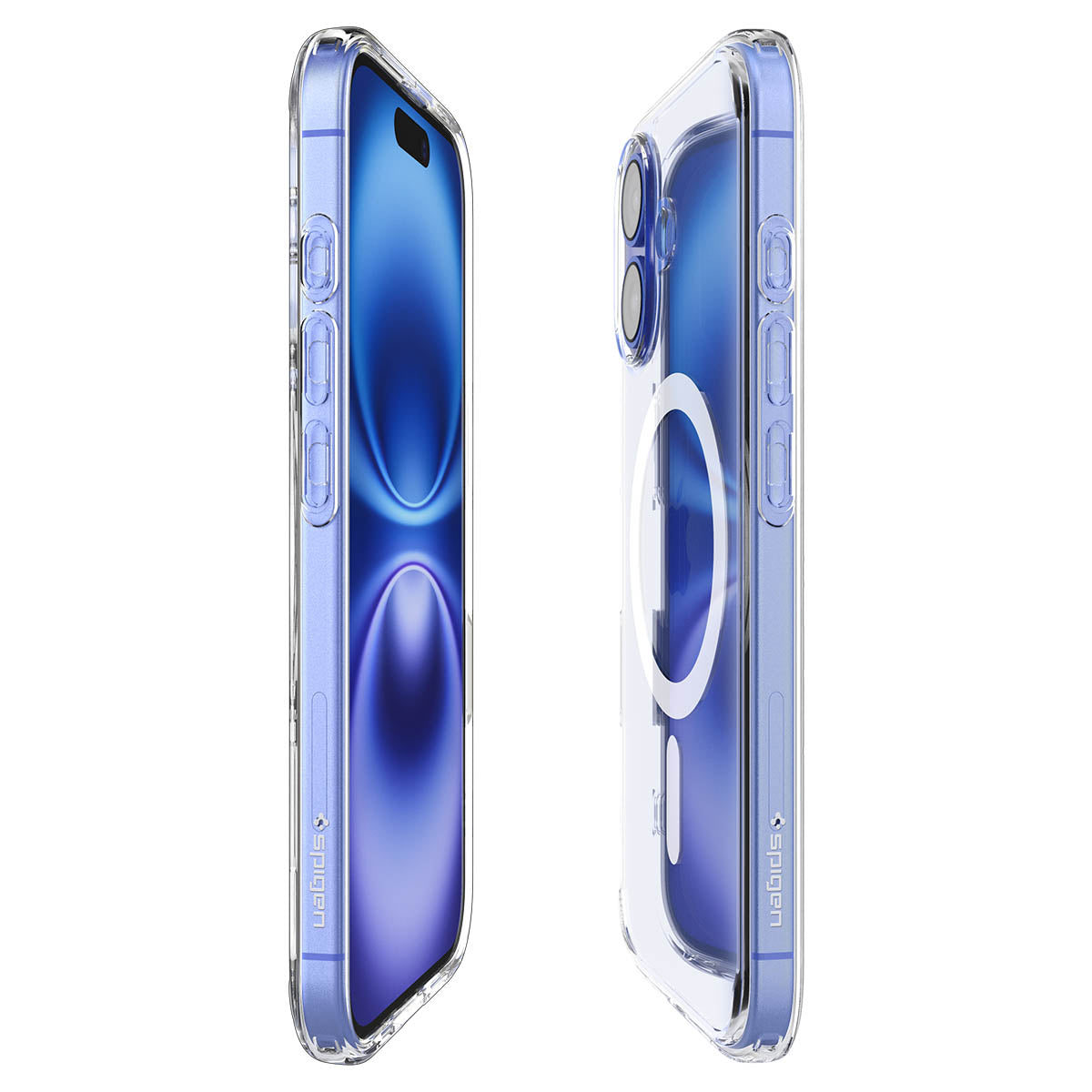 Handyhülle für iPhone 16, Spigen Ultra Hybrid T Mag (CC) mit MagSafe, Transparent-Weiß