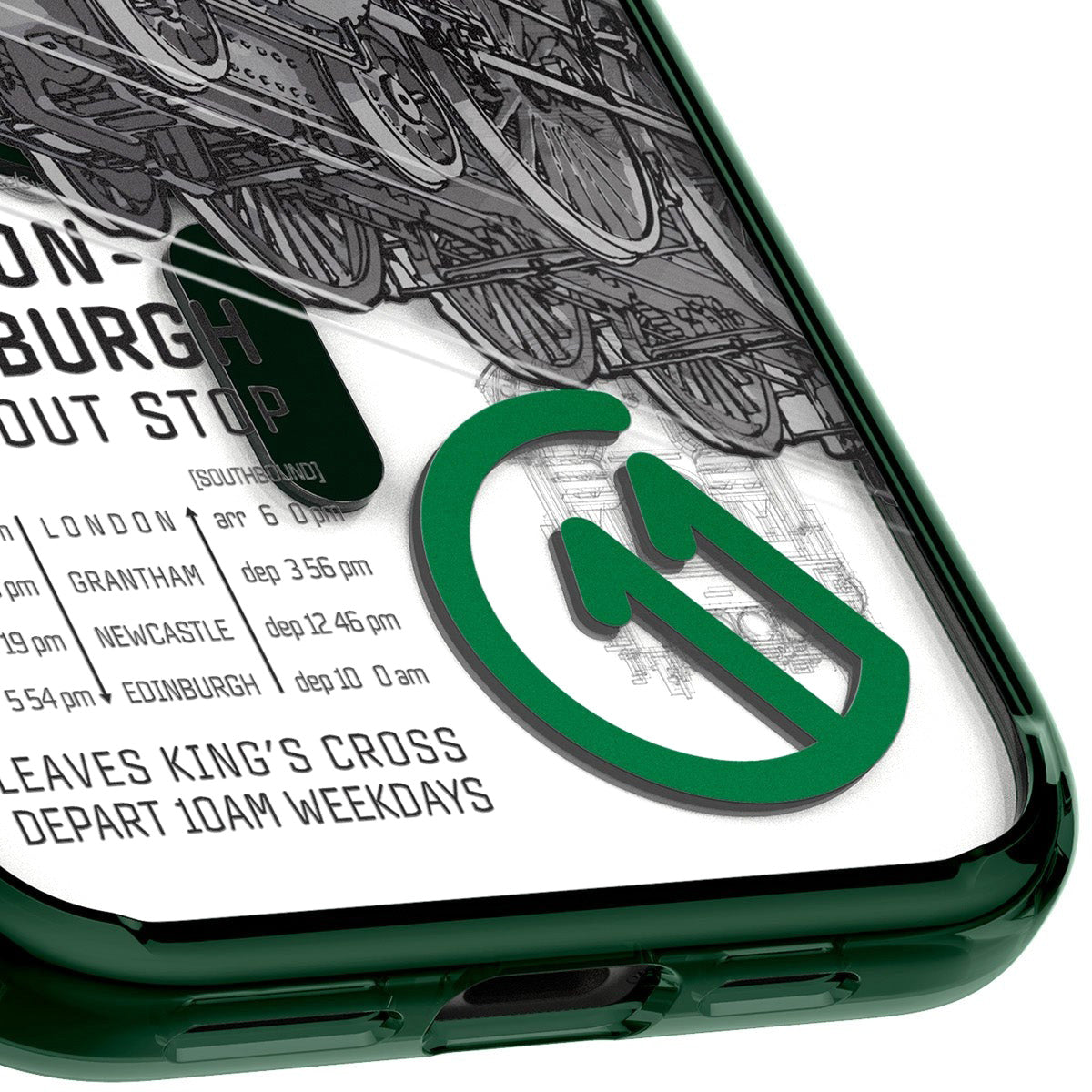 Handyhülle für iPhone 16 Pro, Spigen Ultra Hybrid T Mag (CC) mit MagSafe, Grün-Gemustert (C11 Scotsman Fir)