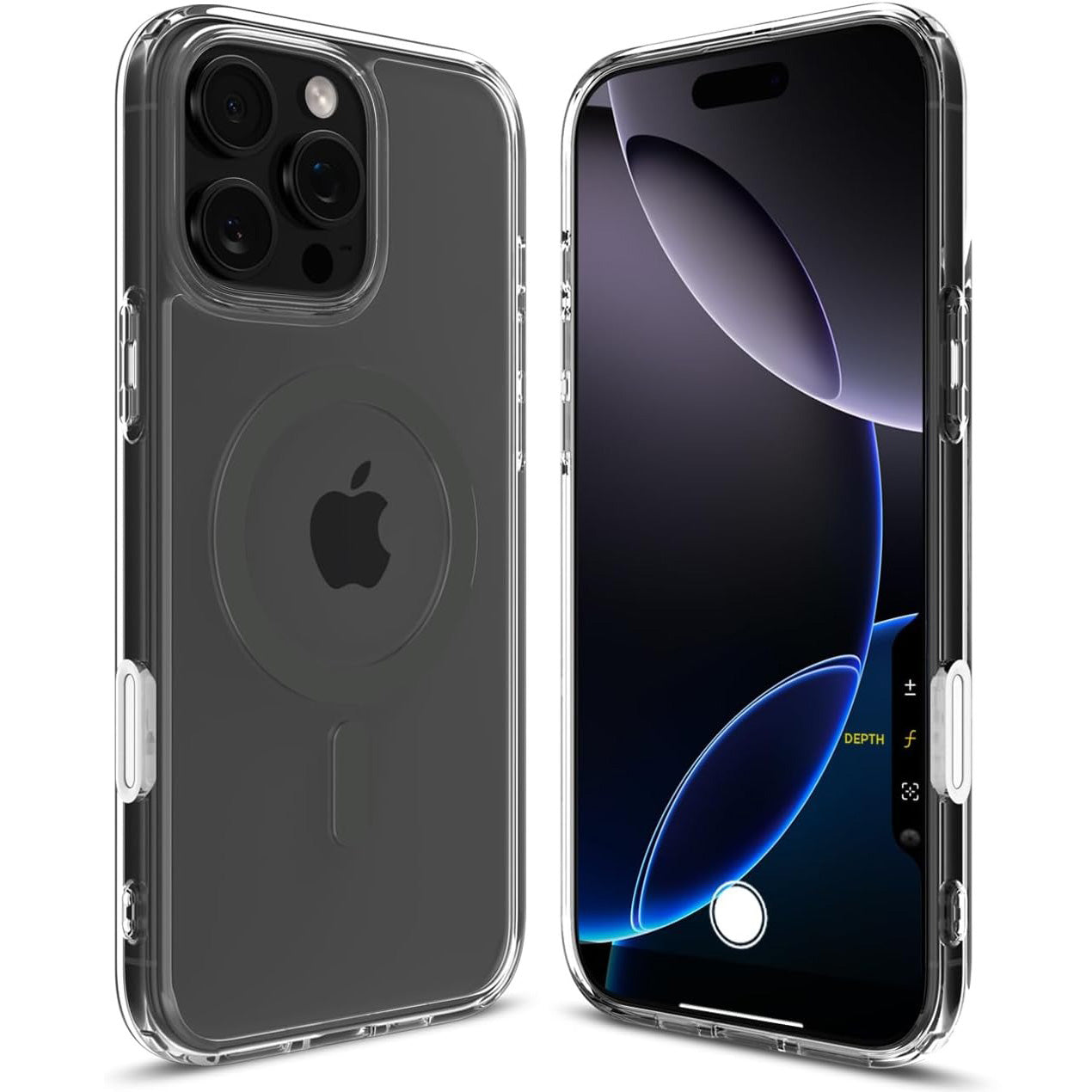 Handyhülle für iPhone 16 Pro, Spigen Ultra Hybrid T Mag (CC) mit MagSafe, Transparent-Grau