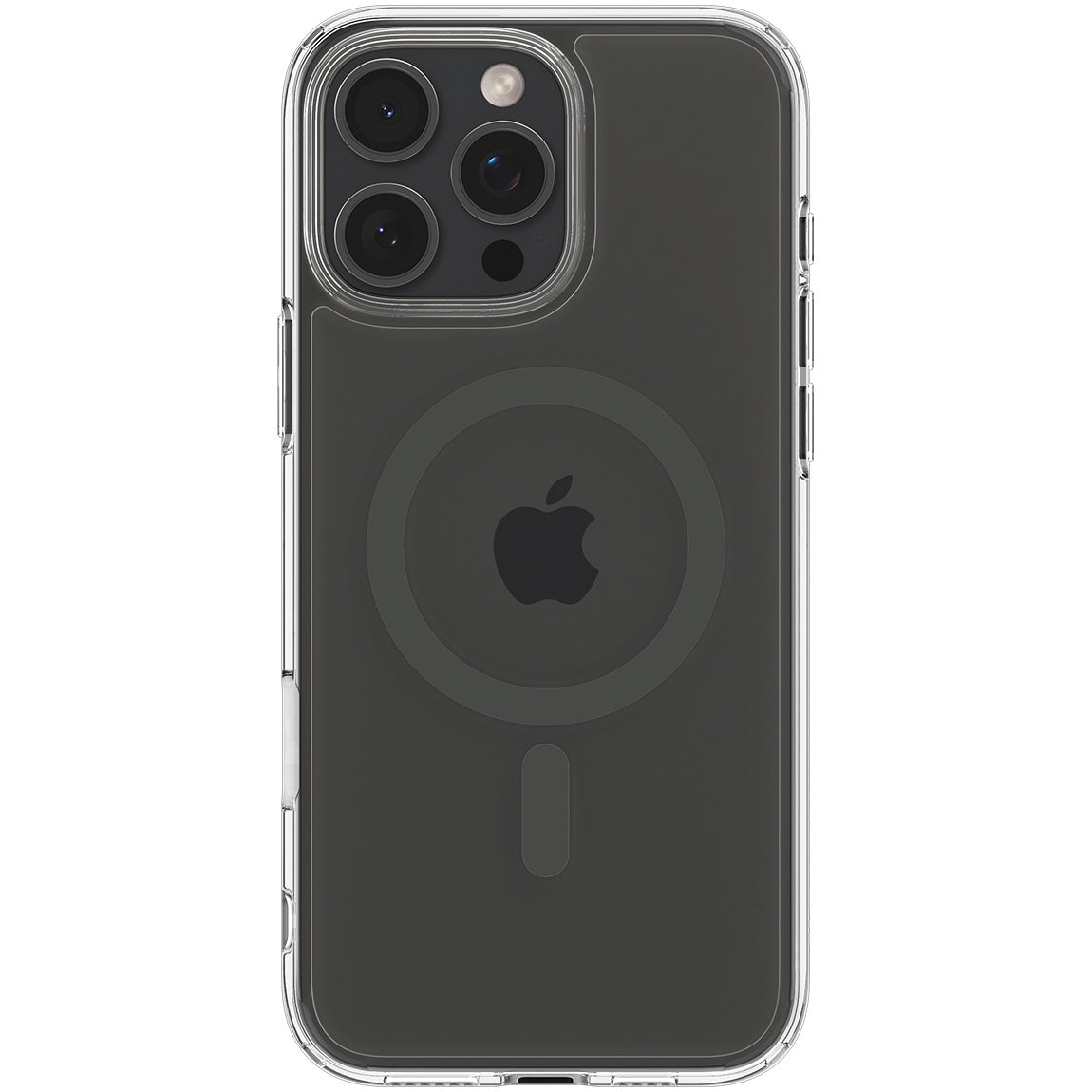Handyhülle für iPhone 16 Pro, Spigen Ultra Hybrid T Mag (CC) mit MagSafe, Transparent-Grau