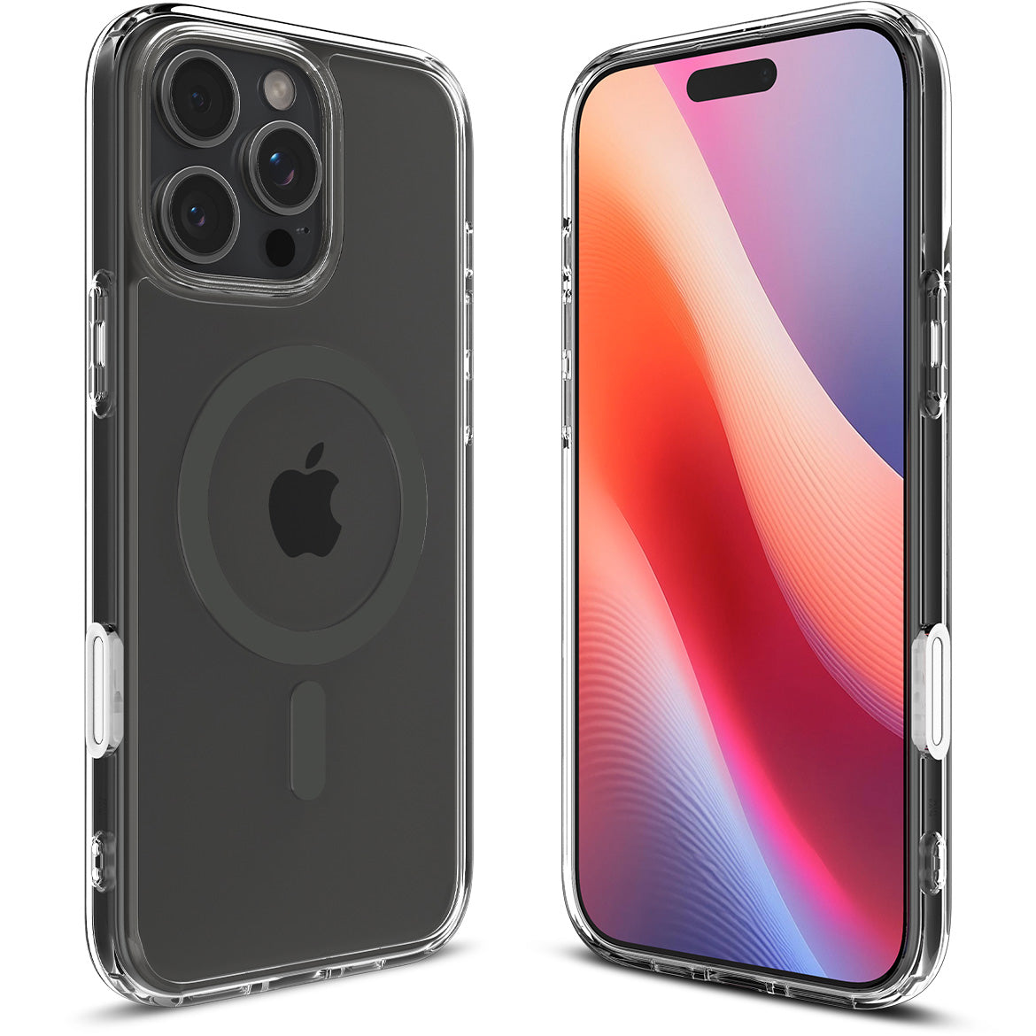 Handyhülle für iPhone 16 Pro Max, Spigen Ultra Hybrid T Mag (CC) mit MagSafe, Transparent-Grau