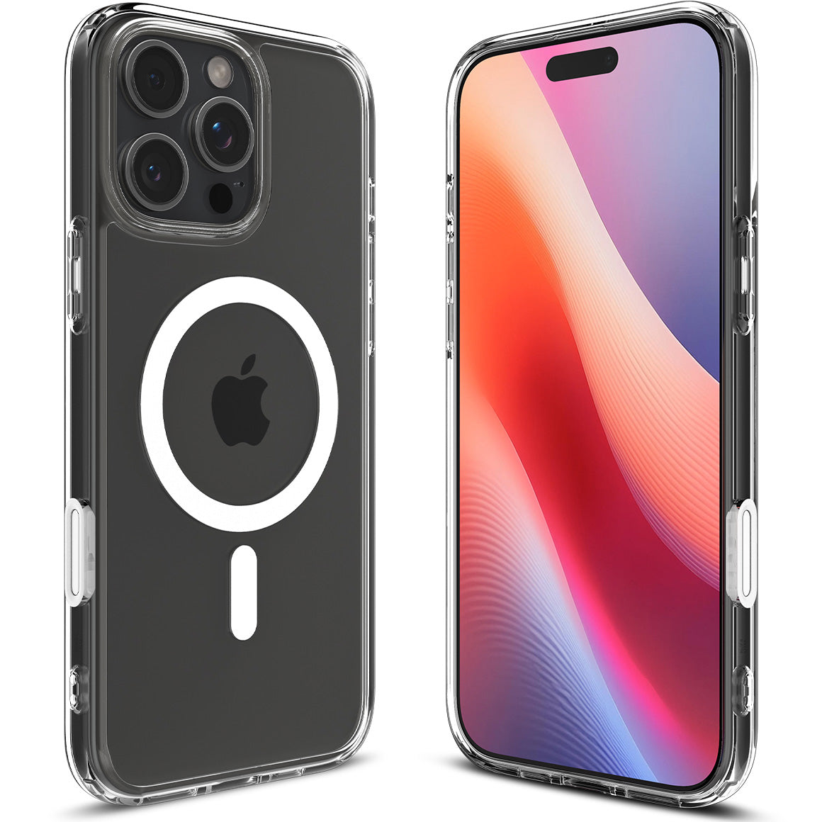 Handyhülle für iPhone 16 Pro Max, Spigen Ultra Hybrid T Mag (CC) mit MagSafe, Transparent-Weiß