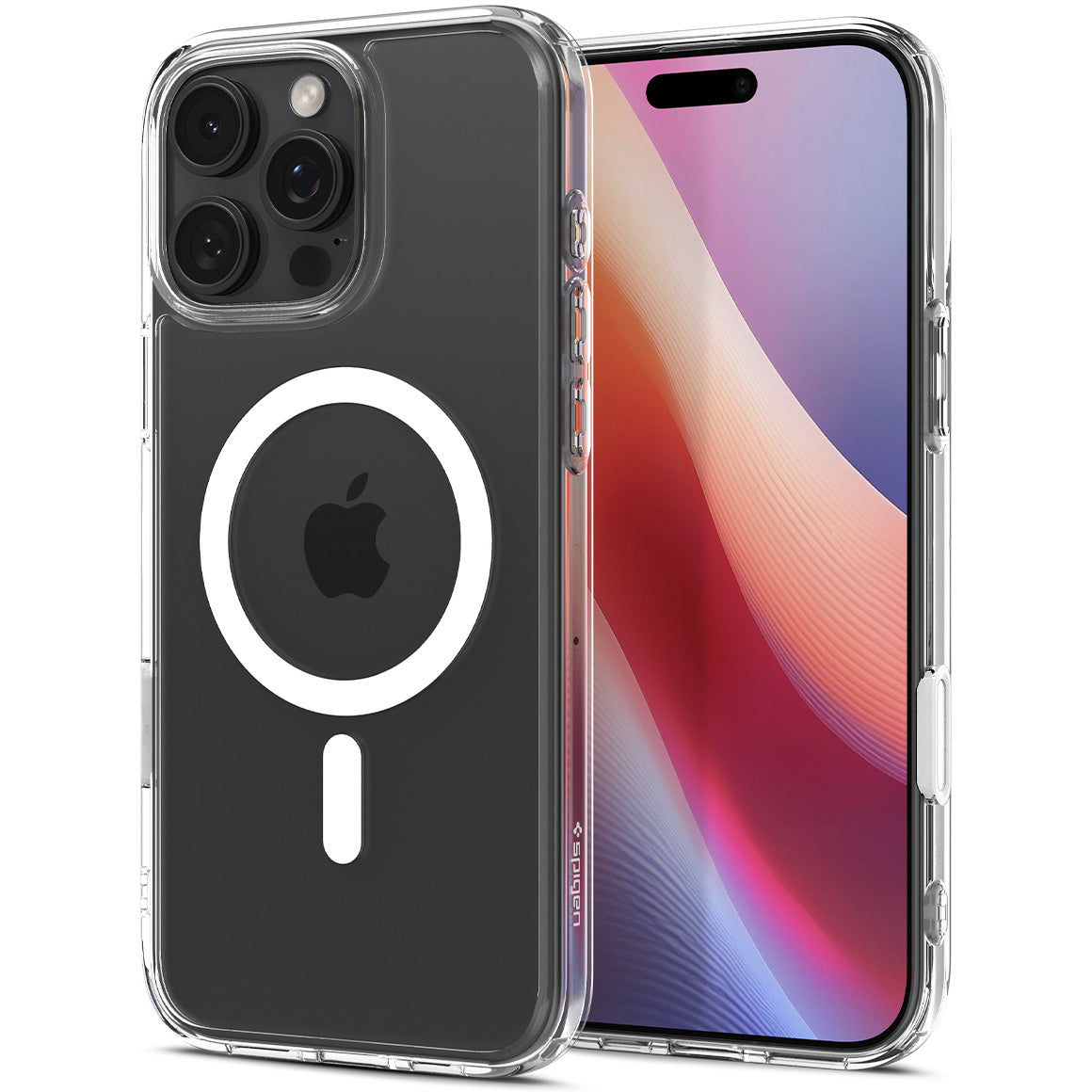 Handyhülle für iPhone 16 Pro Max, Spigen Ultra Hybrid T Mag (CC) mit MagSafe, Transparent-Weiß
