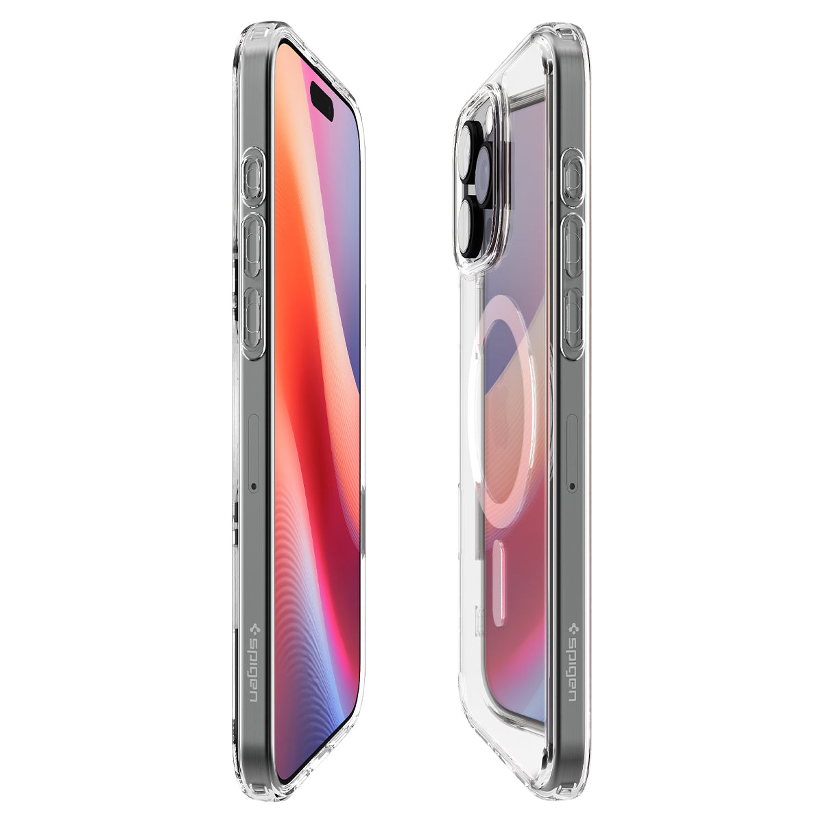 Handyhülle für iPhone 16 Pro Max, Spigen Ultra Hybrid T Mag (CC) mit MagSafe, Transparent-Weiß