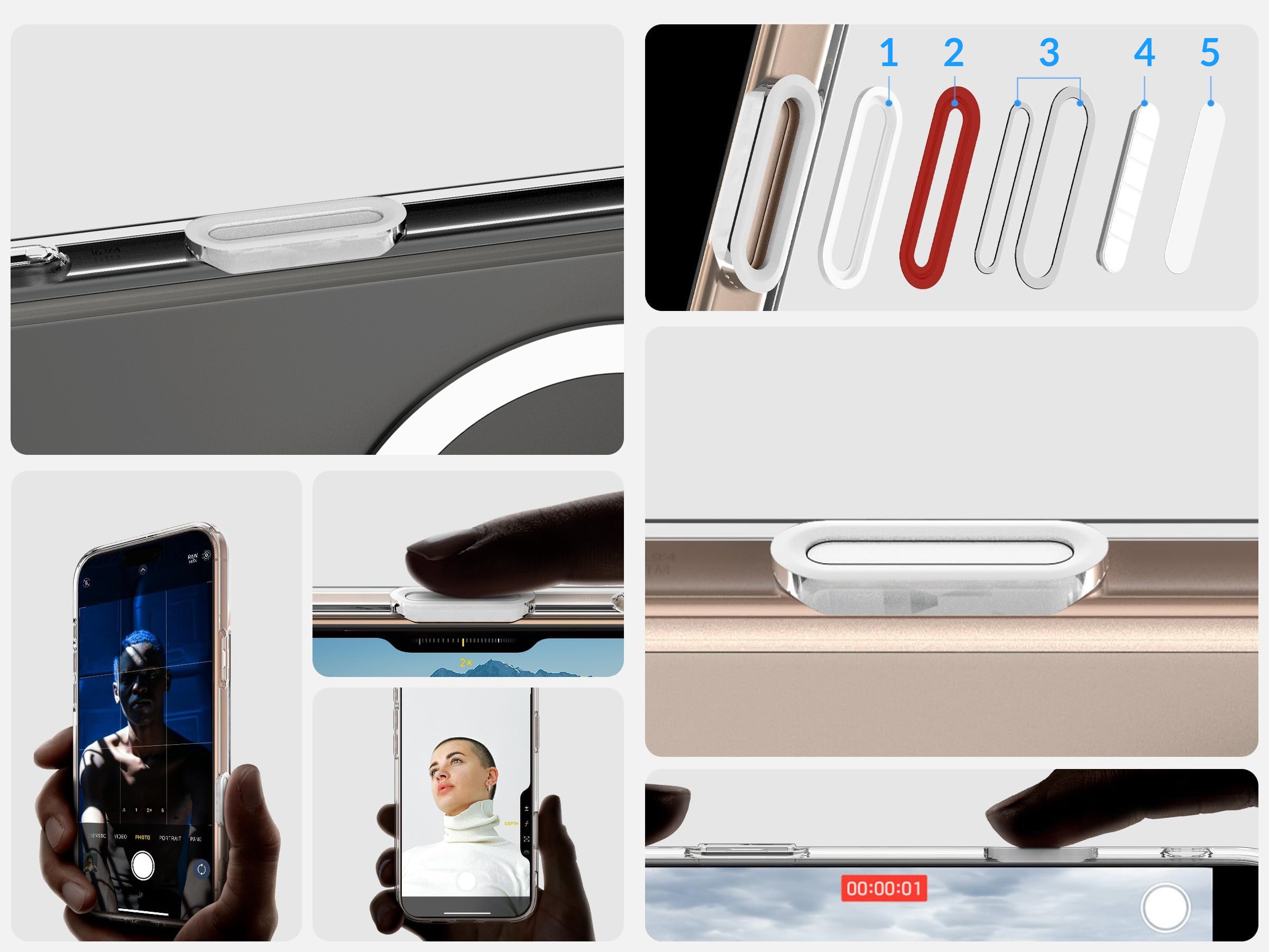 Handyhülle für iPhone 16 Pro Max, Spigen Ultra Hybrid T Mag (CC) mit MagSafe, Transparent-Weiß