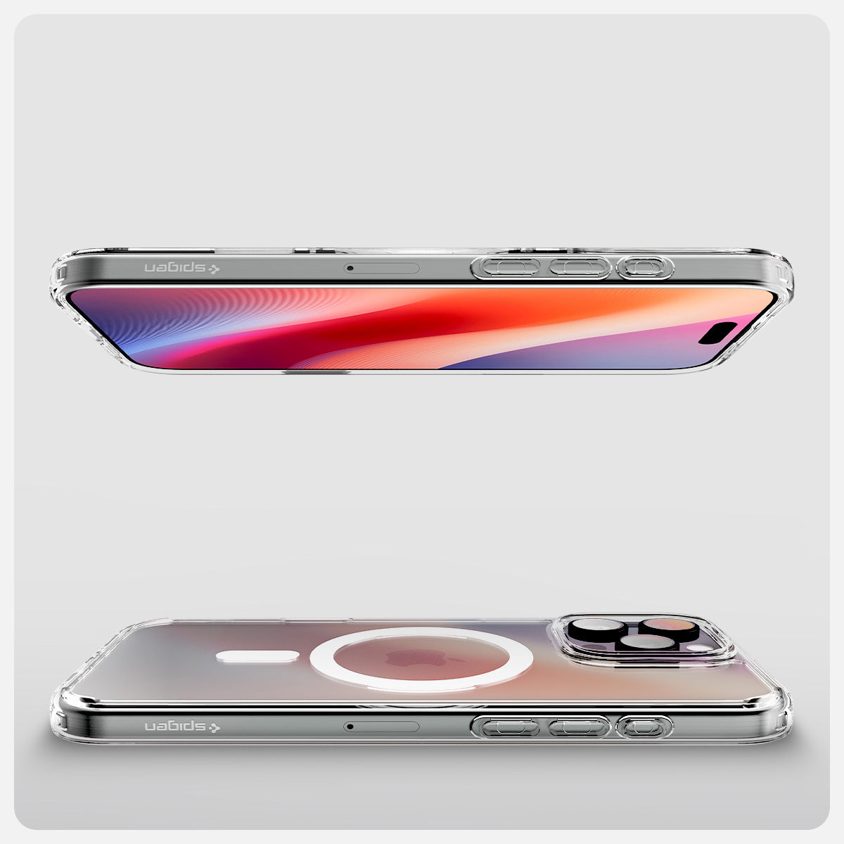 Handyhülle für iPhone 16 Pro Max, Spigen Ultra Hybrid T Mag (CC) mit MagSafe, Transparent-Weiß