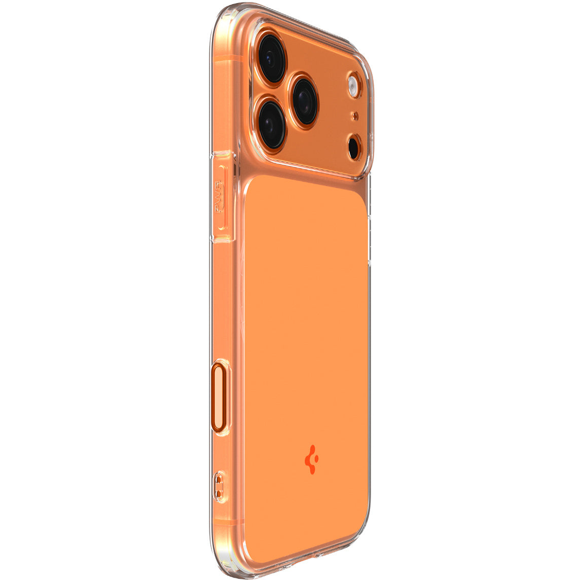 Handyhülle für iPhone 17 Pro, Spigen Ultra Hybrid T Mag (CC) mit MagSafe, Transparent-Orange