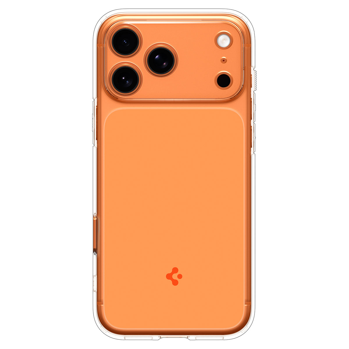 Handyhülle für iPhone 17 Pro Max, Spigen Ultra Hybrid T Mag (CC) mit MagSafe, Transparent-Orange