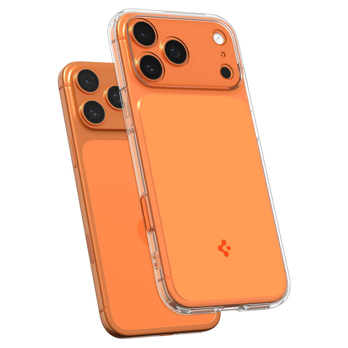 Handyhülle für iPhone 17 Pro Max, Spigen Ultra Hybrid T Mag (CC) mit MagSafe, Transparent-Orange