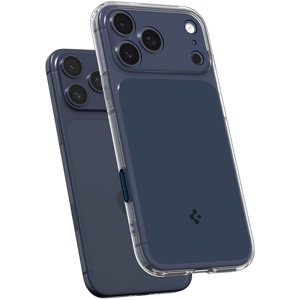 Handyhülle für iPhone 17 Pro Max, Spigen Ultra Hybrid T Mag (CC) mit MagSafe, Transparent-Dunkelblau