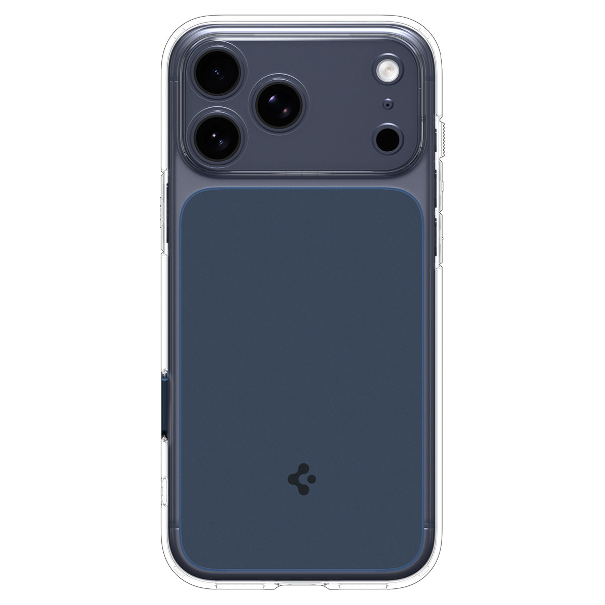 Handyhülle für iPhone 17 Pro Max, Spigen Ultra Hybrid T Mag (CC) mit MagSafe, Transparent-Dunkelblau