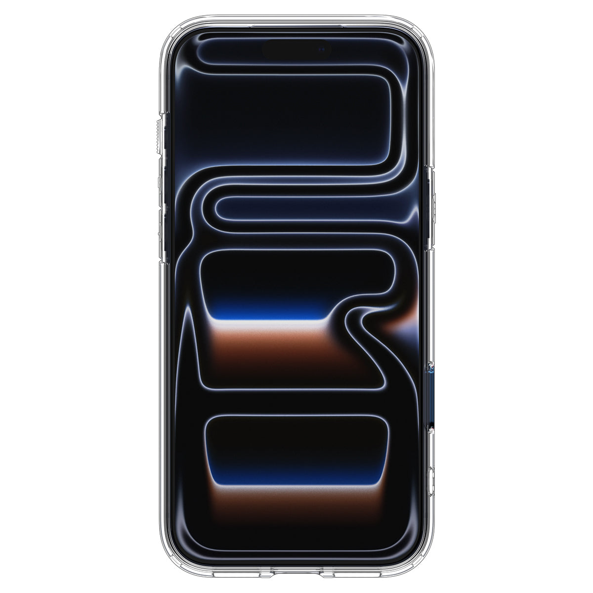 Handyhülle für iPhone 17 Pro Max, Spigen Ultra Hybrid T Mag (CC) mit MagSafe, Transparent-Dunkelblau