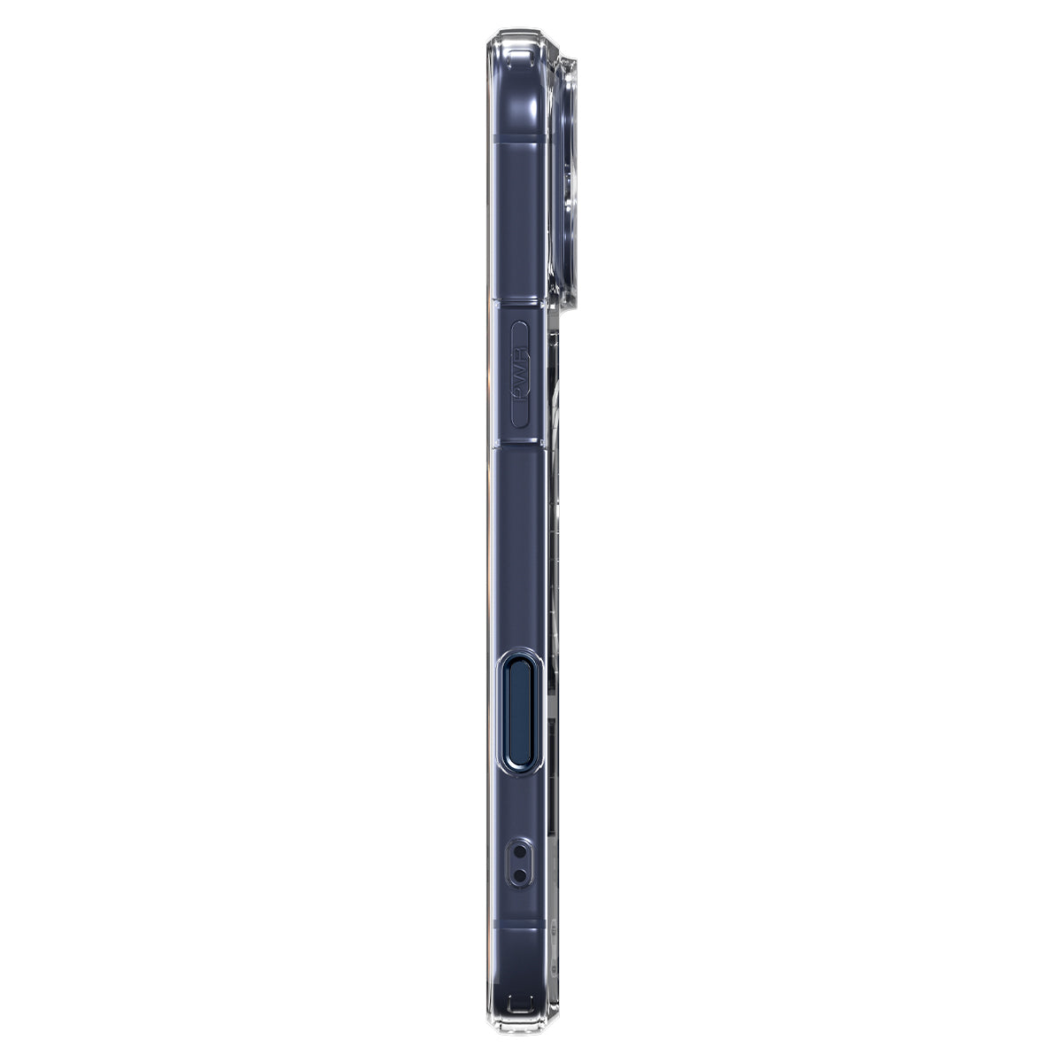 Handyhülle für iPhone 17 Pro Max, Spigen Ultra Hybrid T Mag (CC) mit MagSafe, Transparent-Dunkelblau
