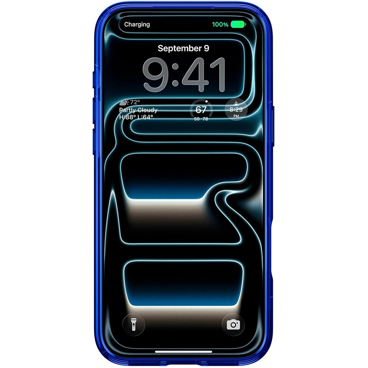 Handyhülle für iPhone 17 Pro, Spigen Ultra Hybrid T Mag (CC) mit MagSafe, Blau-Gemustert (C11 Arcade)