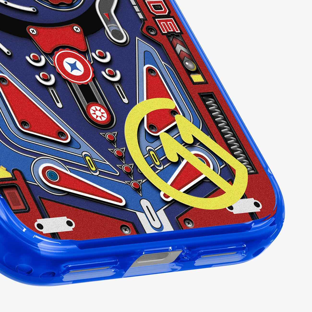 Handyhülle für iPhone 17 Pro, Spigen Ultra Hybrid T Mag (CC) mit MagSafe, Blau-Gemustert (C11 Arcade)