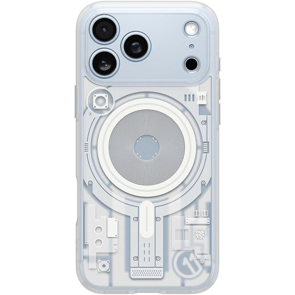Handyhülle für iPhone 18 Pro / 17 Pro, Spigen Ultra Hybrid T Mag (CC) mit MagSafe, Transparent-Gemustert (C11 Element) (2/10)