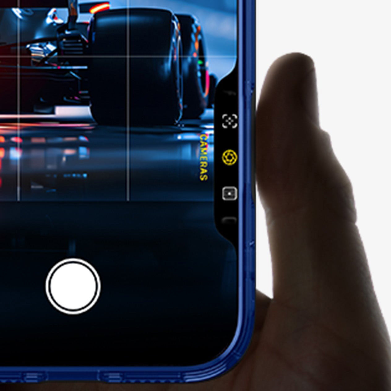 Handyhülle für iPhone 17 Pro, Spigen Ultra Hybrid T Mag (CC) mit MagSafe, Dunkelblau-Gemustert (C11 Le Mans)