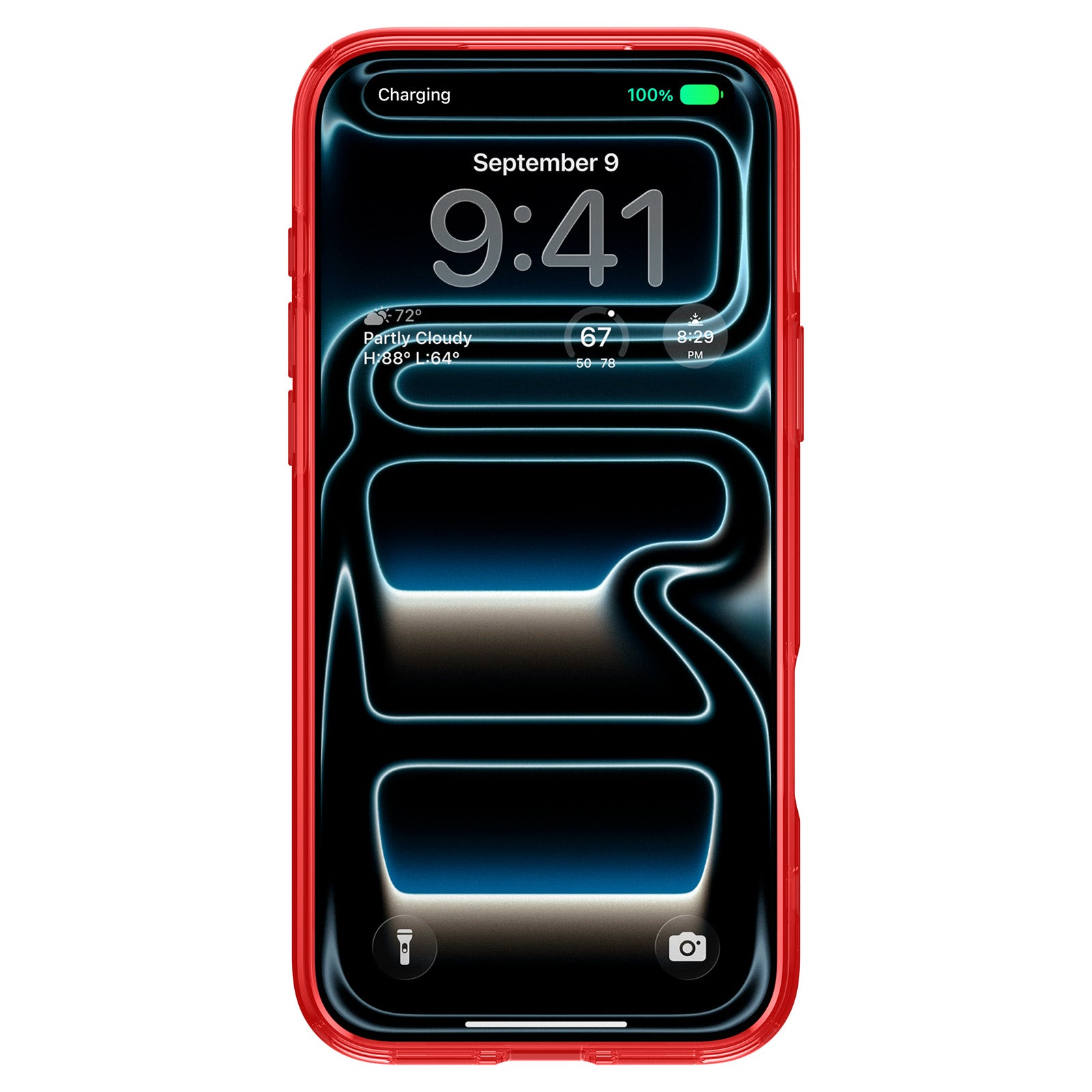 Handyhülle für iPhone 17 Pro Max, Spigen Ultra Hybrid T Mag (CC) mit MagSafe, Rot-Gemustert (C11 Blast)