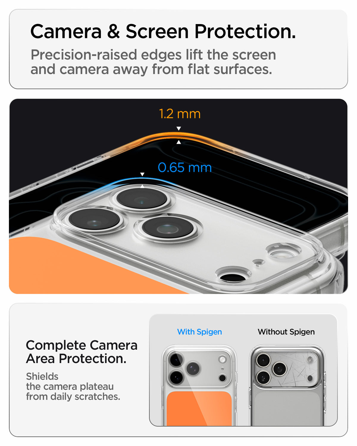 Handyhülle für iPhone 18 Pro, Spigen Ultra Hybrid T Mag (CC) mit MagSafe, Transparent-Orange (2/15)