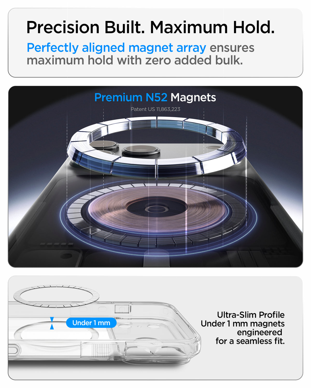 Handyhülle für iPhone 18 Pro Max, Spigen Ultra Hybrid T Mag (CC) mit MagSafe, Transparent-Weiß (4/15)