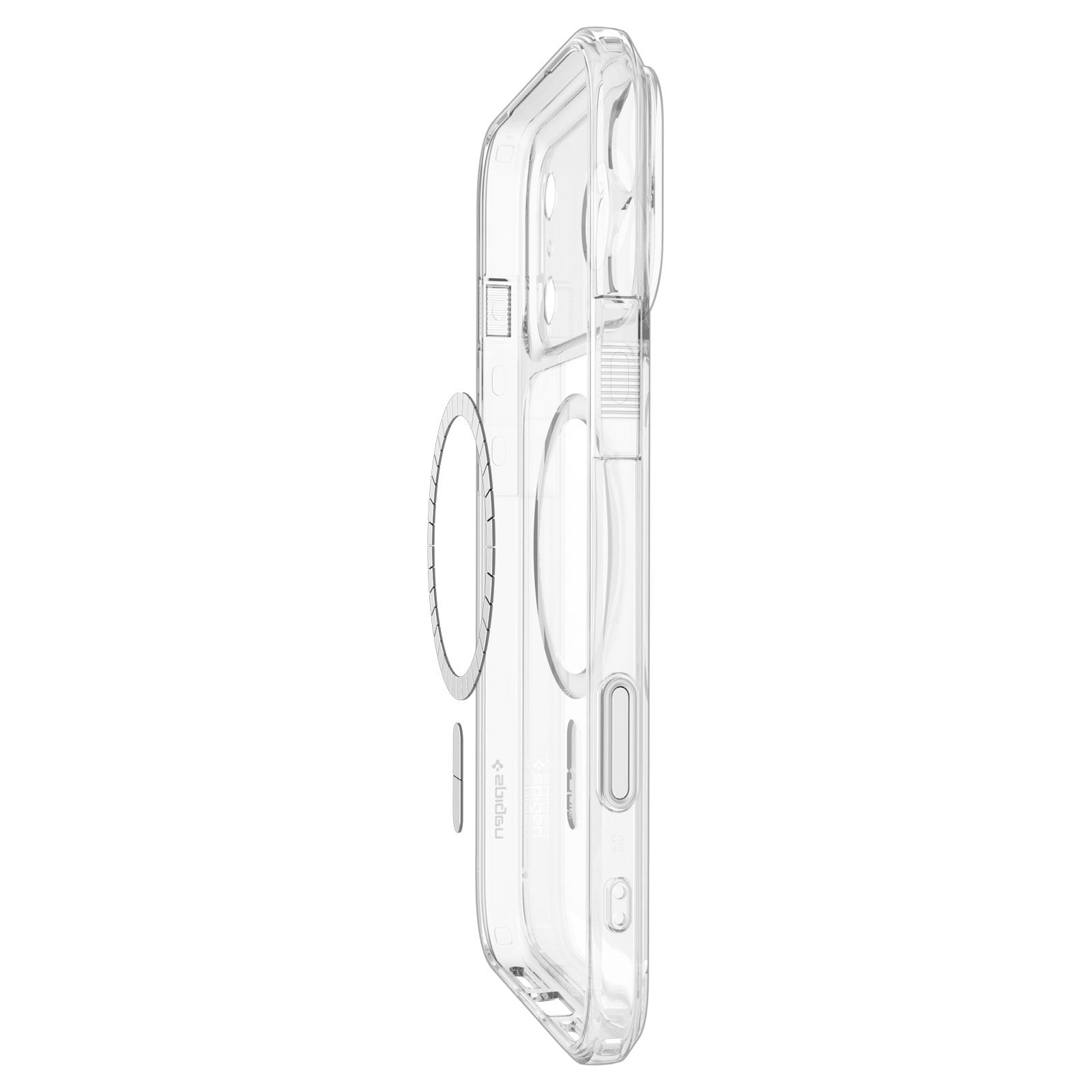 Handyhülle für iPhone 18 Pro Max, Spigen Ultra Hybrid T Mag (CC) mit MagSafe, Transparent-Weiß (15/15)