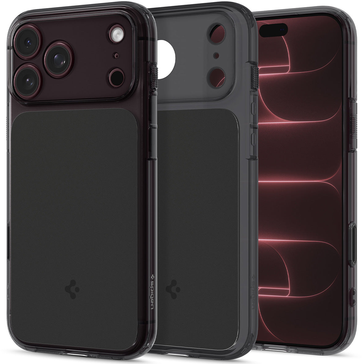 Handyhülle für iPhone 18 Pro Max, Spigen Ultra Hybrid T Mag (CC) mit MagSafe, Rauchfarben-Schwarz (1/15)