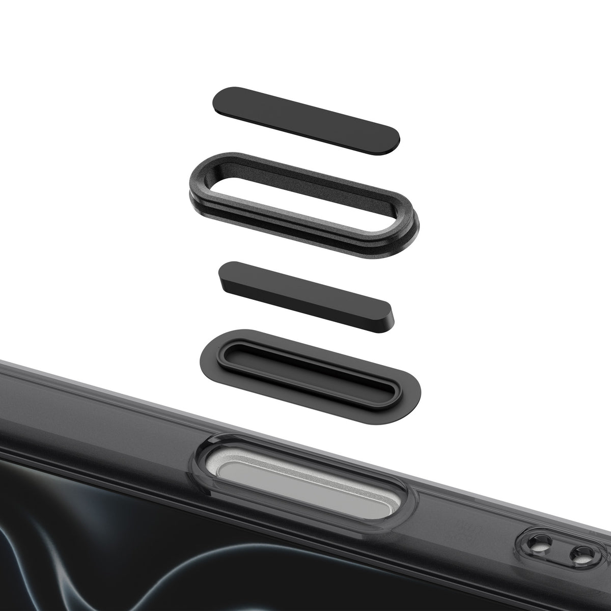 Handyhülle für iPhone 18 Pro Max, Spigen Ultra Hybrid T Mag (CC) mit MagSafe, Rauchfarben-Schwarz (14/15)