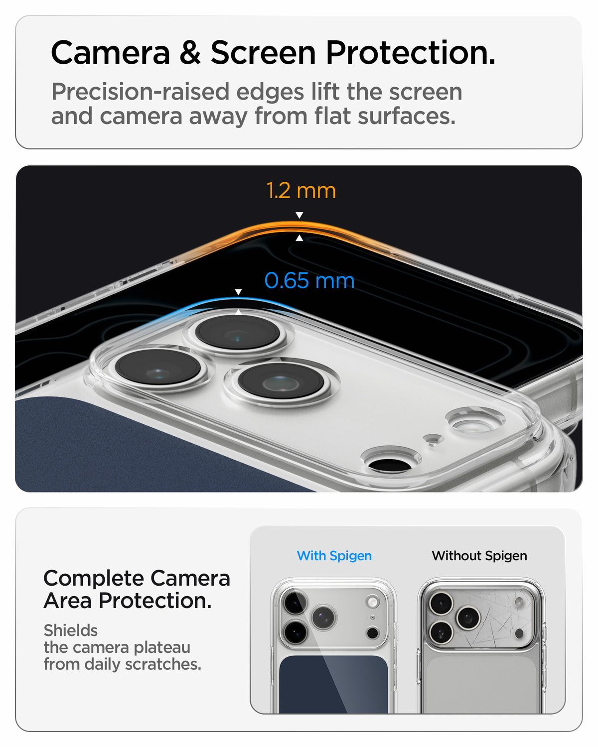 Handyhülle für iPhone 18 Pro Max, Spigen Ultra Hybrid T Mag (CC) mit MagSafe, Transparent-Dunkelblau (2/15)