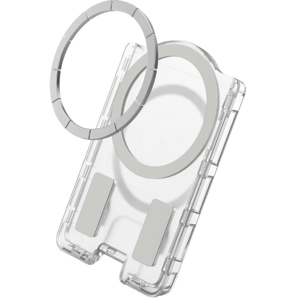 Kartenetui mit MagSafe für die Galaxy S25-Serie, Spigen Ultra Hybrid Wallet MagFit Plus, Transparent