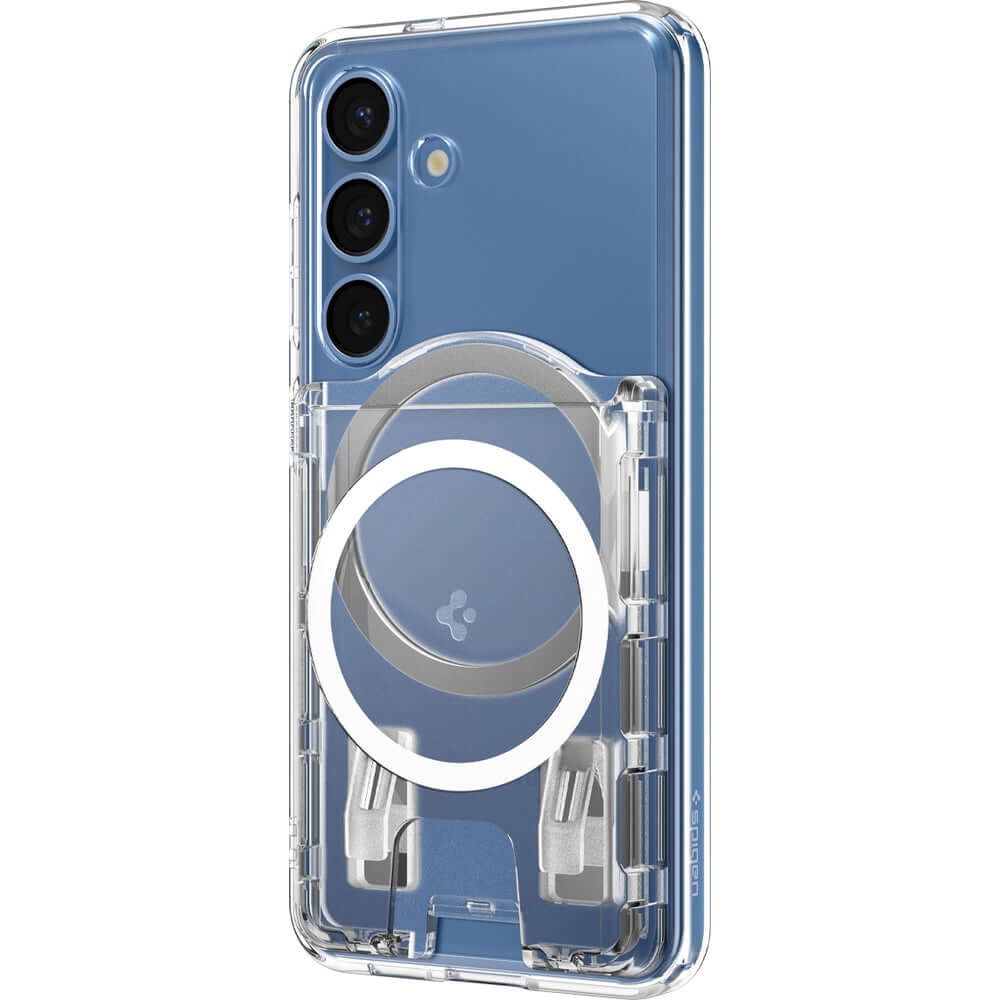 Kartenetui mit MagSafe für die Galaxy S25-Serie, Spigen Ultra Hybrid Wallet MagFit Plus, Transparent