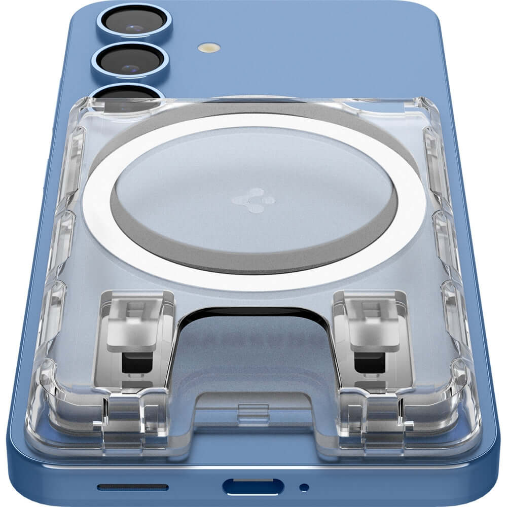 Kartenetui mit MagSafe für die Galaxy S25-Serie, Spigen Ultra Hybrid Wallet MagFit Plus, Transparent