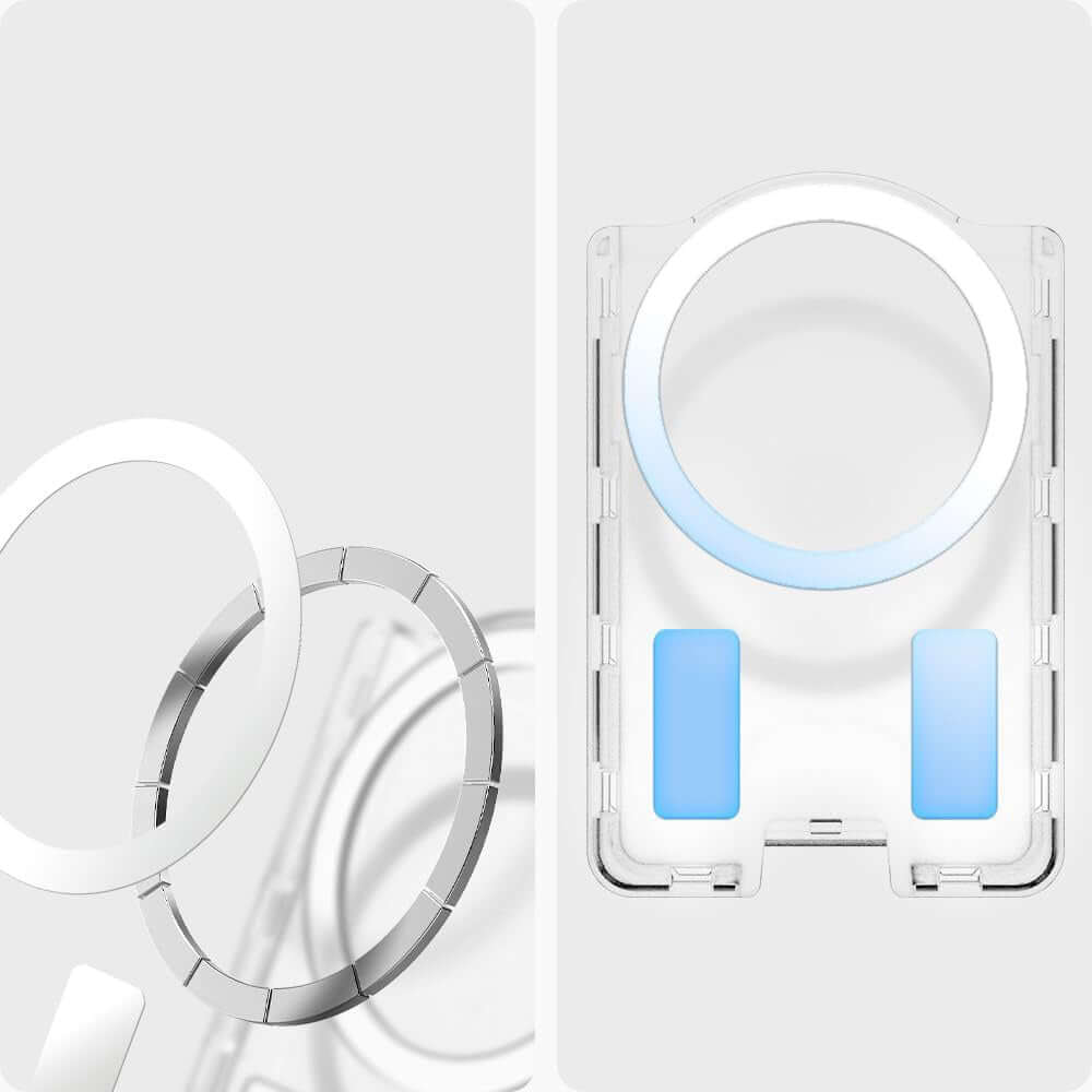 Kartenetui mit MagSafe für die Galaxy S25-Serie, Spigen Ultra Hybrid Wallet MagFit Plus, Transparent