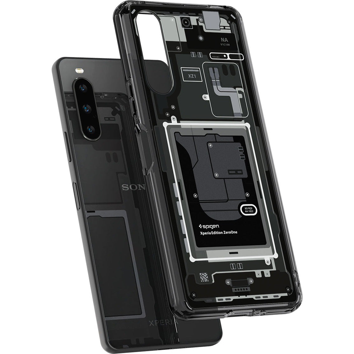 Schutzhülle Spigen Ultra Hybrid für Xperia 10 V, Rauchfarben-Grau (Zero One)