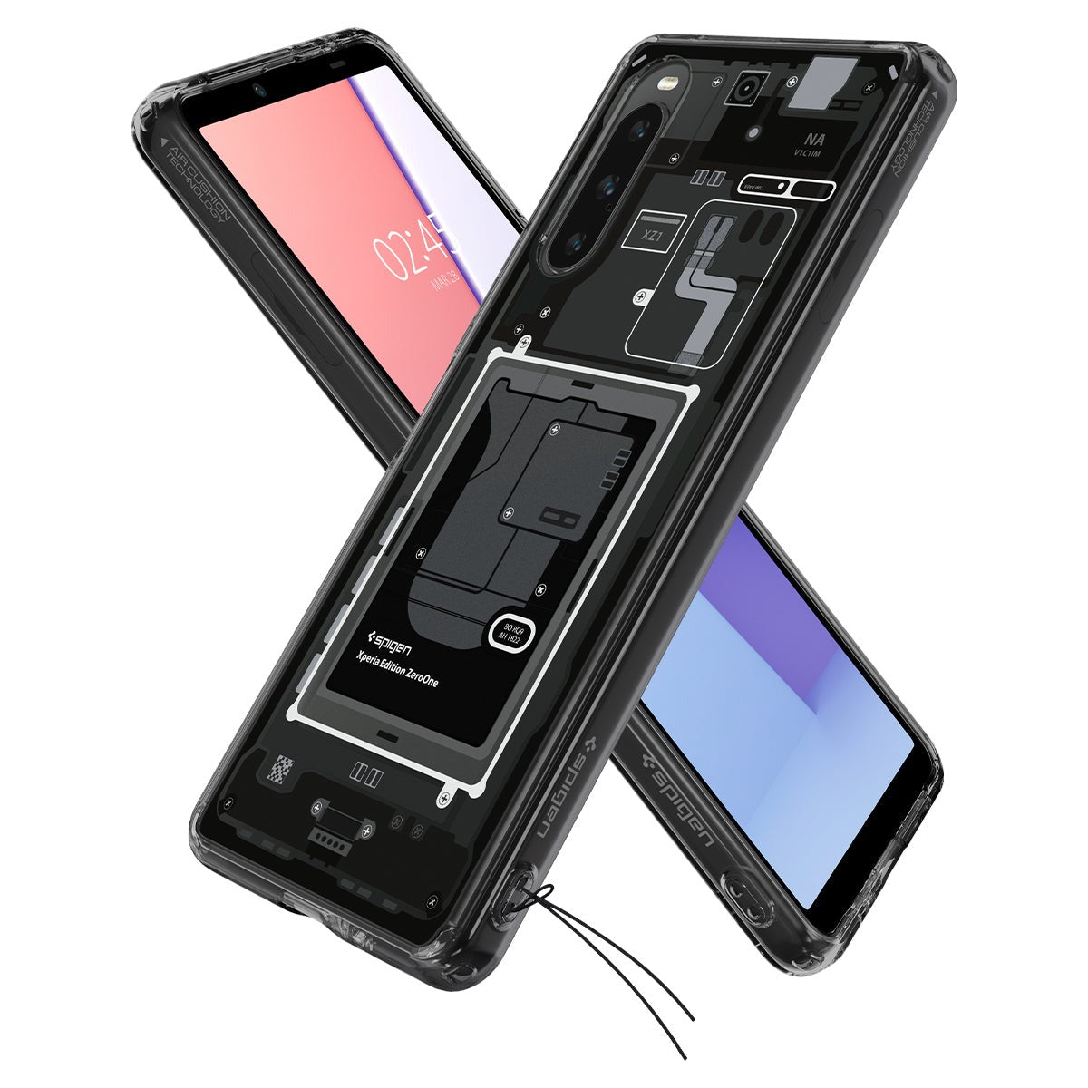 Schutzhülle Spigen Ultra Hybrid für Xperia 10 V, Rauchfarben-Grau (Zero One)
