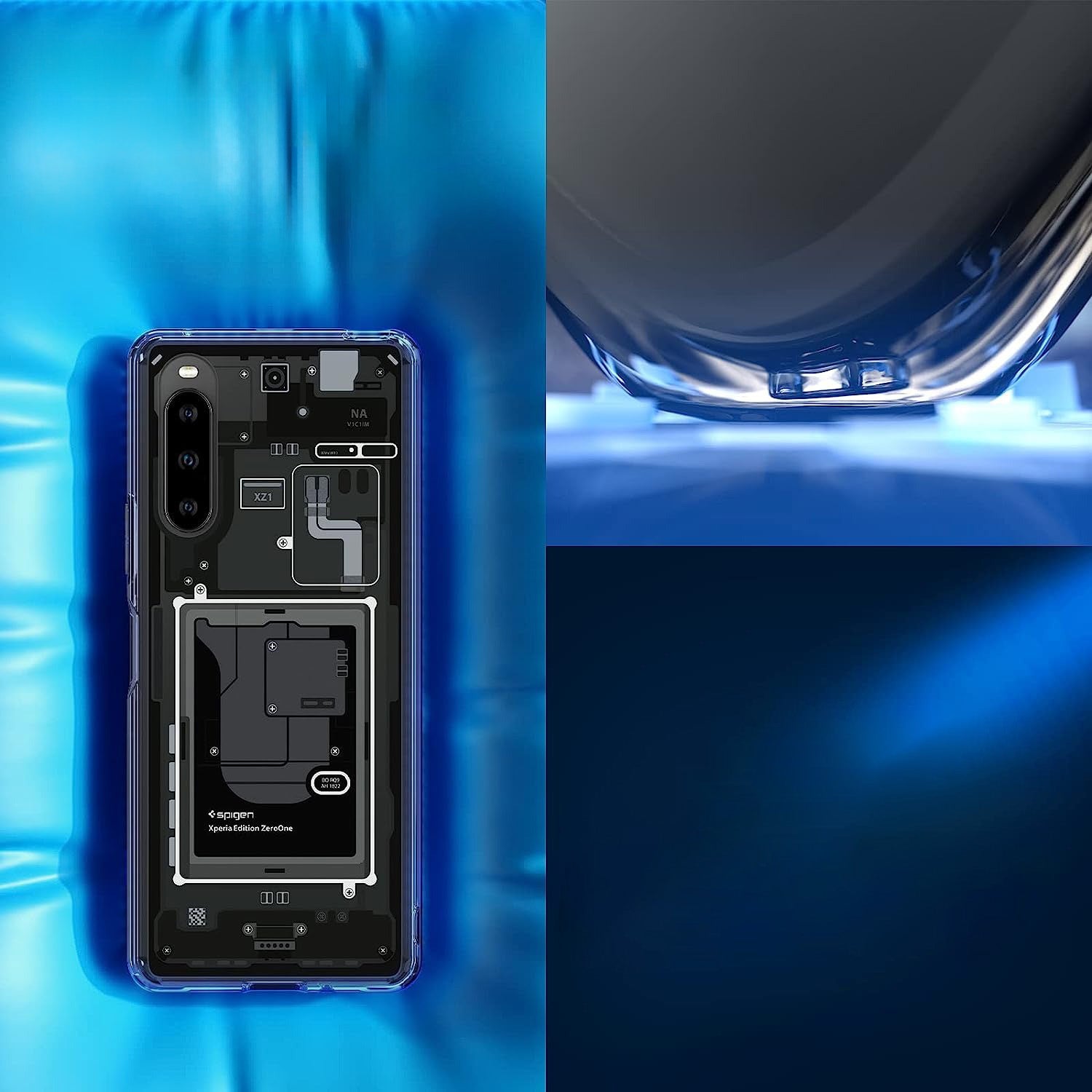 Schutzhülle Spigen Ultra Hybrid für Xperia 10 V, Rauchfarben-Grau (Zero One)