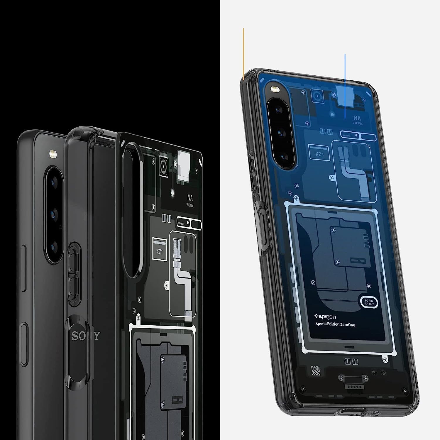 Schutzhülle Spigen Ultra Hybrid für Xperia 10 V, Rauchfarben-Grau (Zero One)