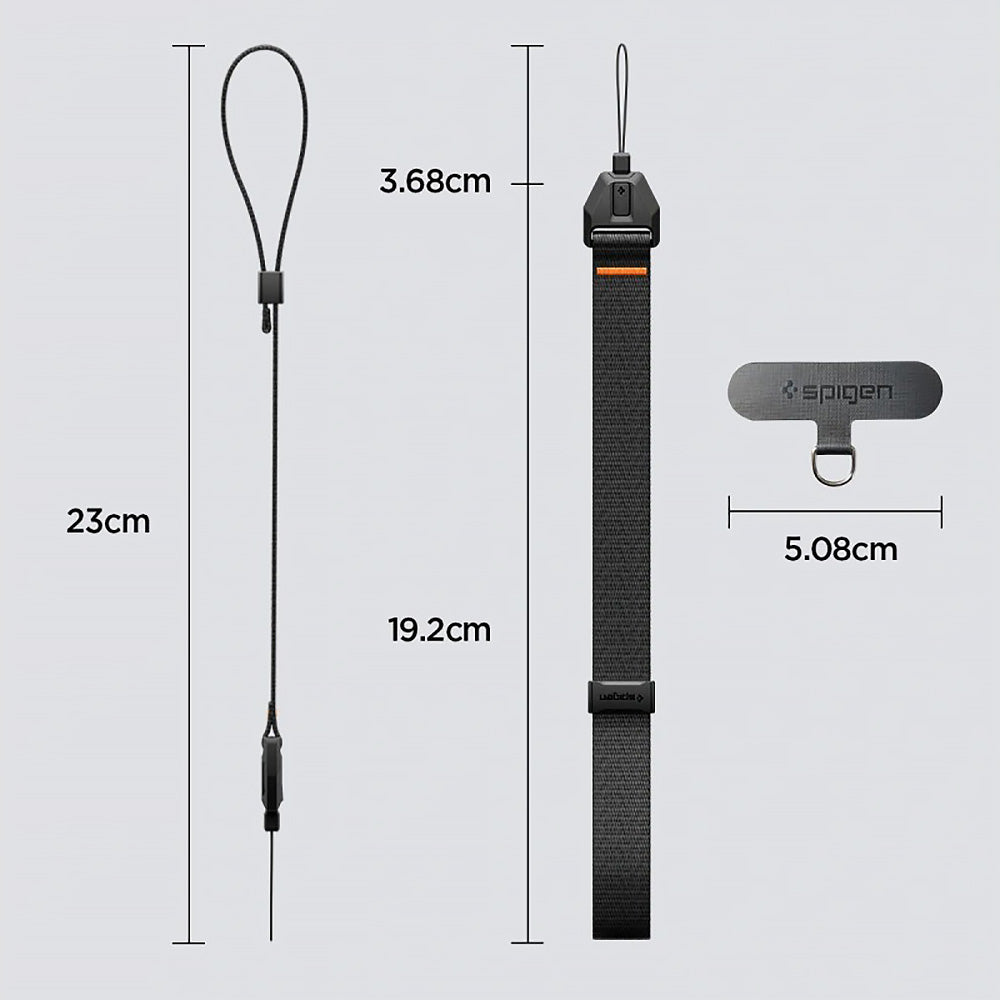 Handgelenkband für das Handy, Spigen Lanyard Strap Wrist, Schwarz