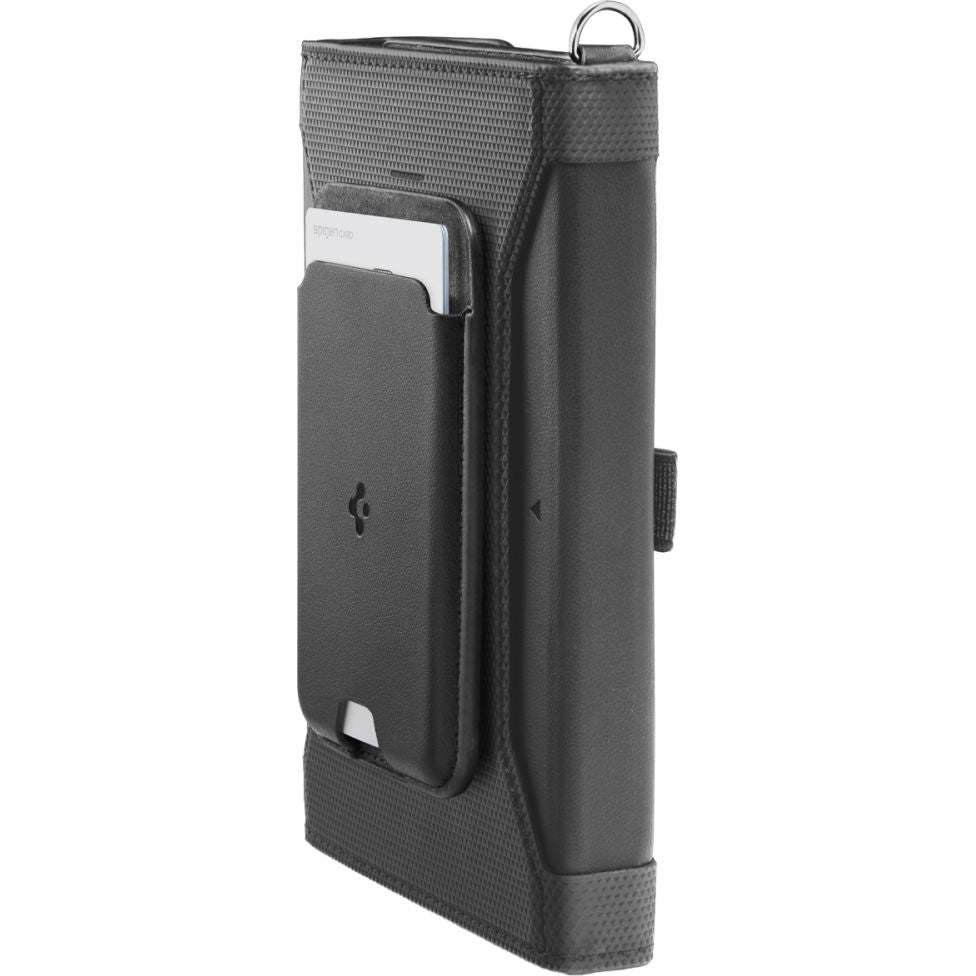 RFID-Brieftasche, Karten-/Passport-/Dokumentenetui, Spigen Universal Passport Holder with MagSafe Wallet, Schwarz