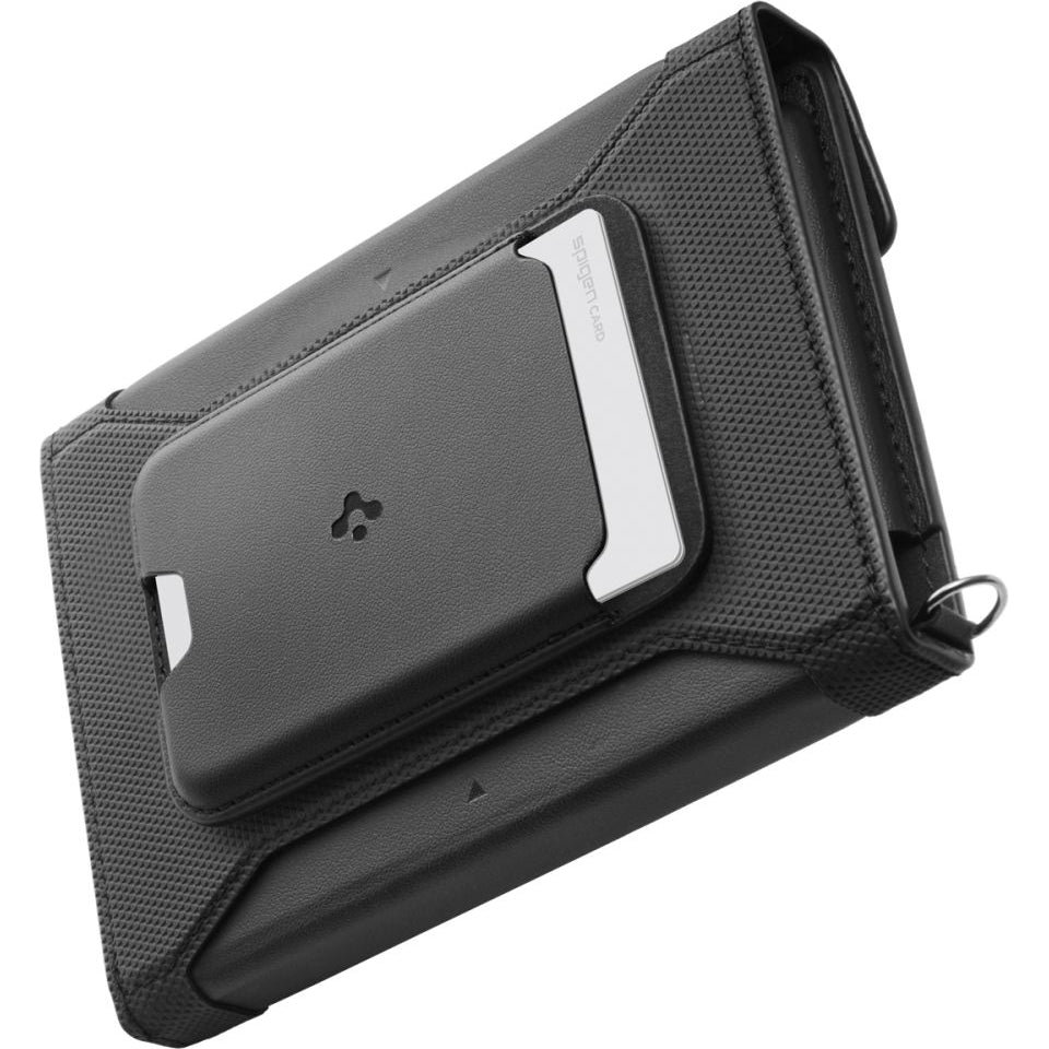 RFID-Brieftasche, Karten-/Passport-/Dokumentenetui, Spigen Universal Passport Holder with MagSafe Wallet, Schwarz