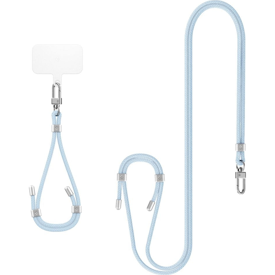 Handy-Schlüsselband, Spigen Crossbody Strap + Wrist Strap + ConTag, Blau